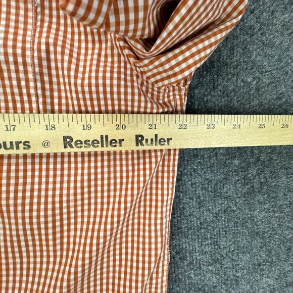 **SOLD**Johnnie O Shirt Mens Large Orange White Button Down Gingham - Picture 11 of 16